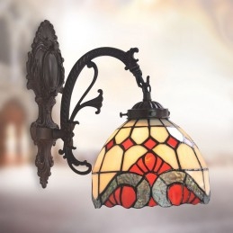 Barokke wandlamp in Tiffany...