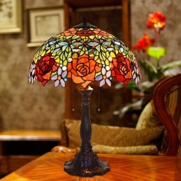 Tiffany roze glas-in-lood...