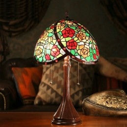 Tiffany roze glas-in-lood...
