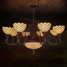 Tiffany glas in lood hanglamp