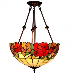 Tiffany roze glas-in-lood...
