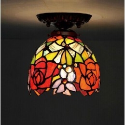 18 cm Tiffany Rose glas in...