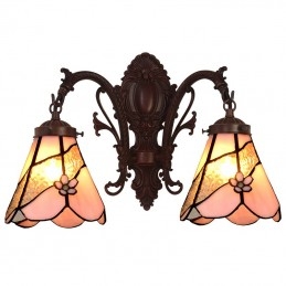 Tiffany glas in lood wandlamp