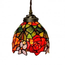 Tiffany roze glas-in-lood...