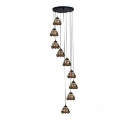 9-Lichts Hanglamp in...