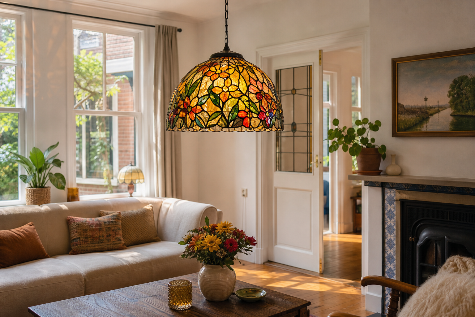 Glas in lood lampen: sfeervolle blikvangers voor elk interieur