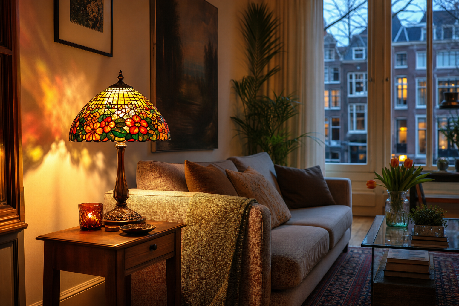 Glas-in-lood tafellampen: sfeervolle blikvangers voor elk Nederlands interieur