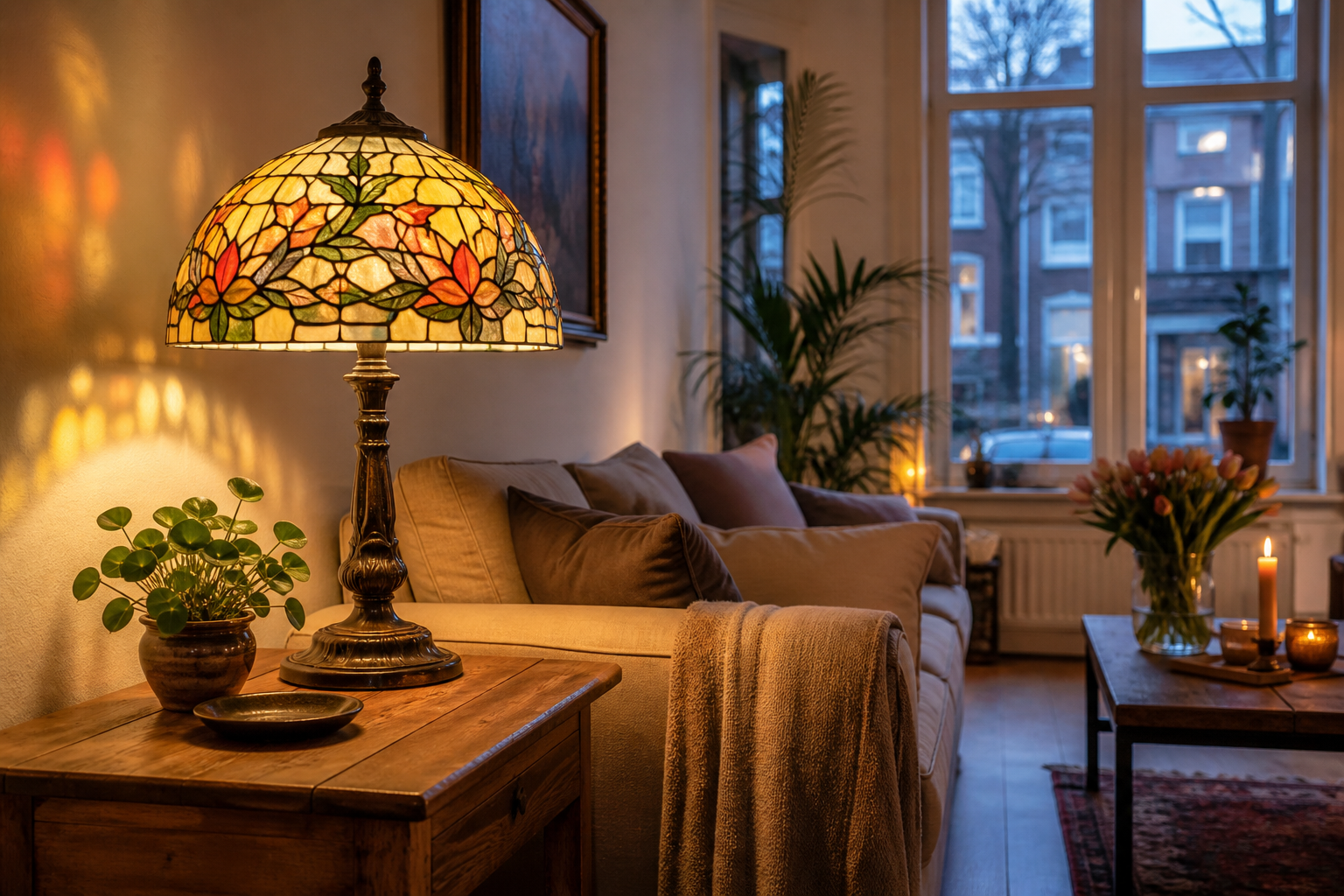 Tiffany tafellampen: stijlvolle sfeermakers voor de woonkamer